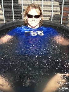 karyn marshall in an ice bath